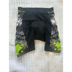 Baleaf Mens Cycling Shorts Black Multi Color Med biking athletic sports padded